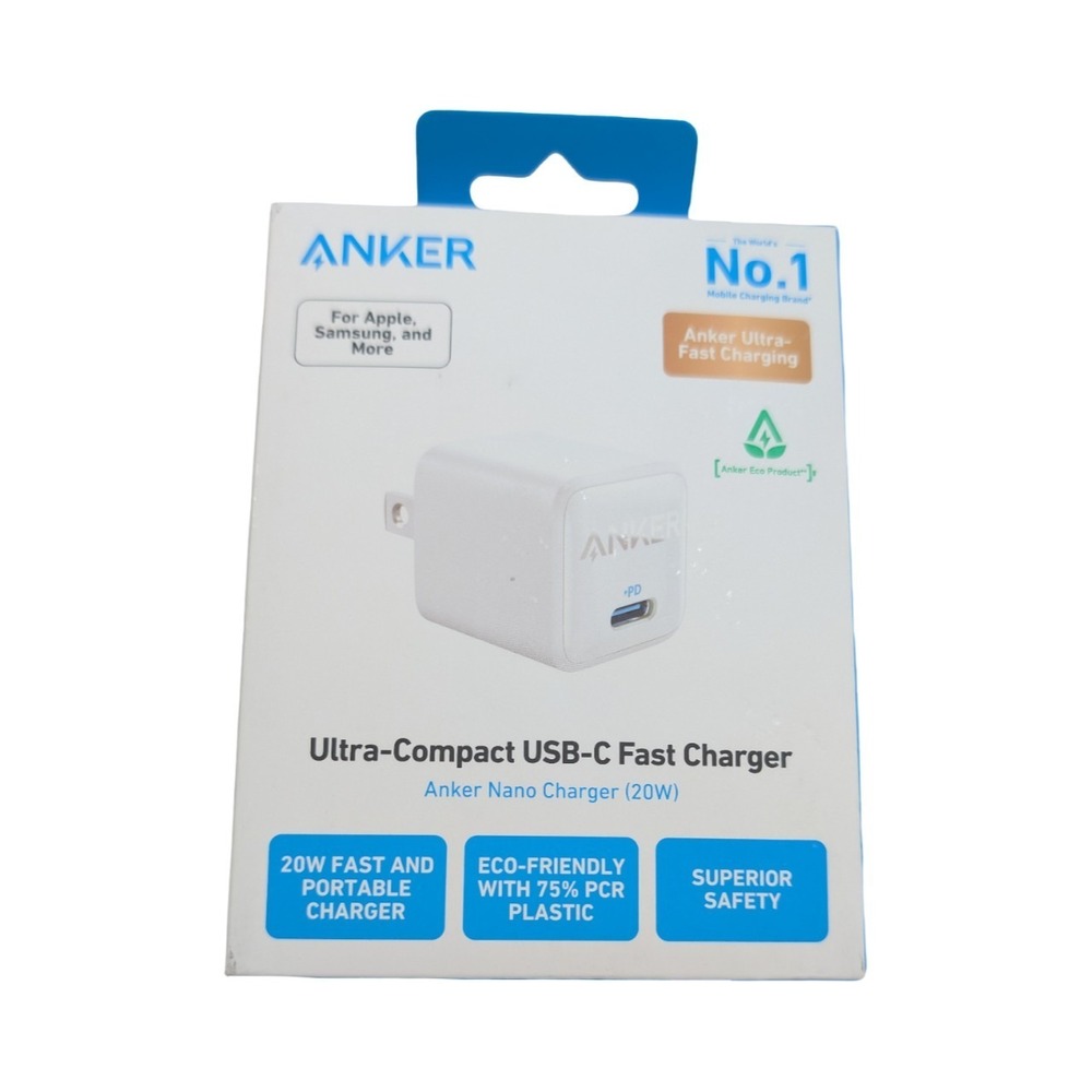 C7-N Anker 20W PD Nano USB-C Fast Charge Wall Charger - White